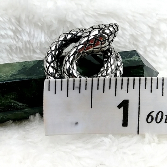 Serpent Snake Ring Hypoallergenic Unisex - Picture 12 of 15